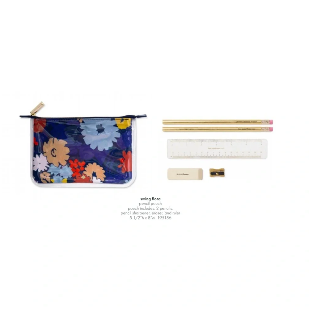 Kate Spade Pencil Pouch- Swing Flora